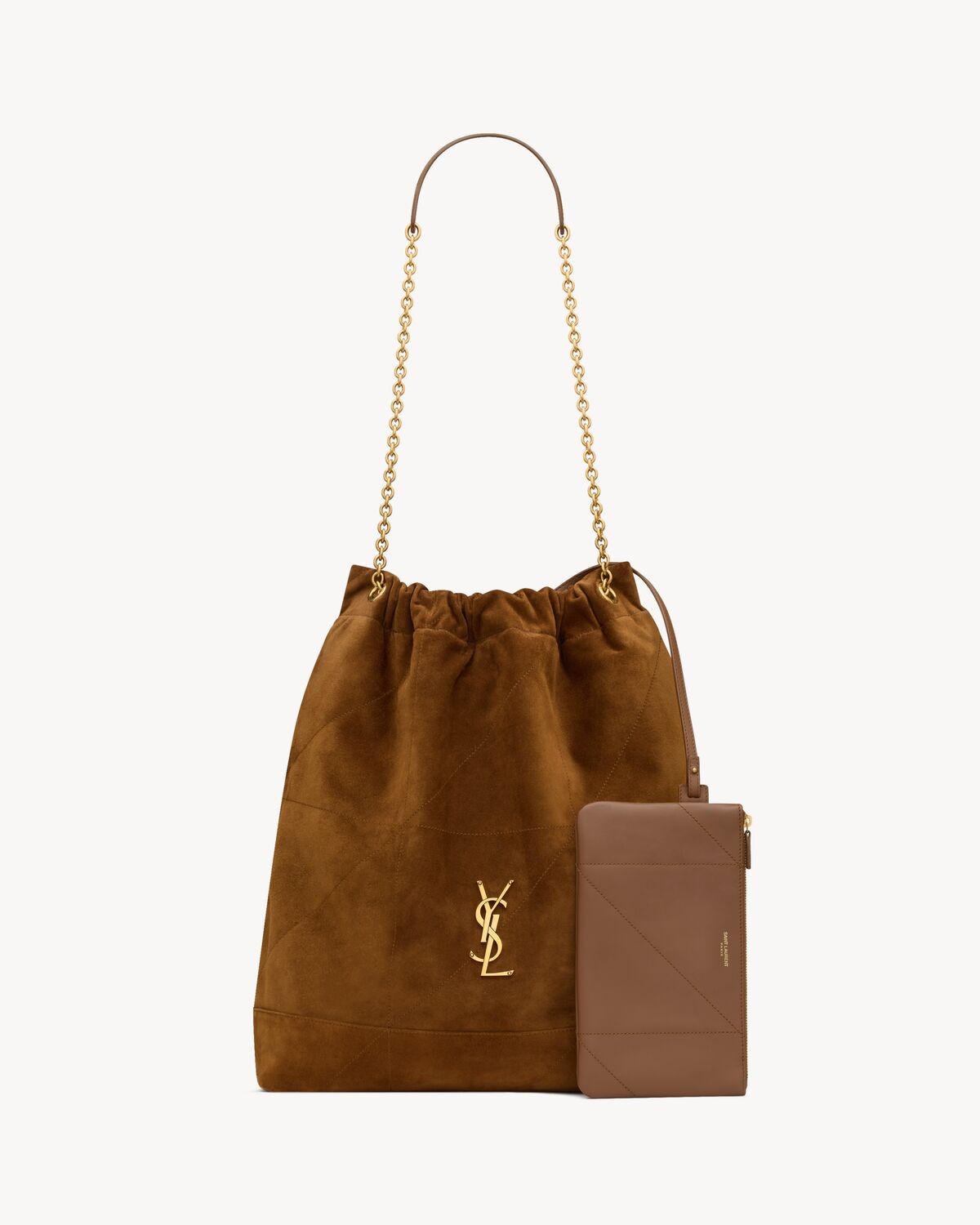 YSL Jamie Large Pochon In Suede - Image 2